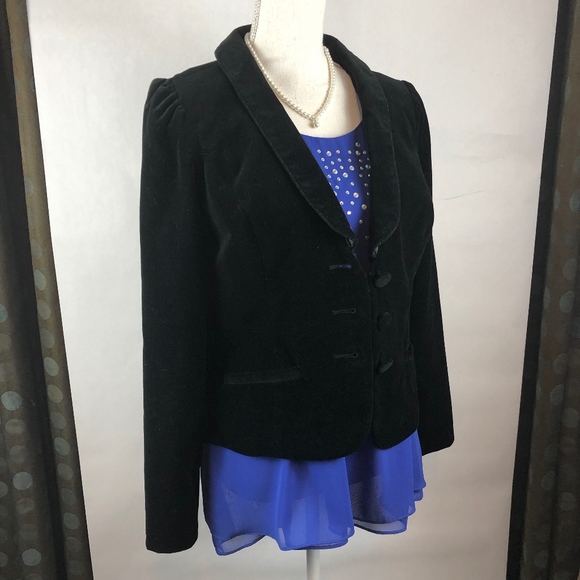 Erin Featherston Velvet Blazer Size L - Picture 2 of 5